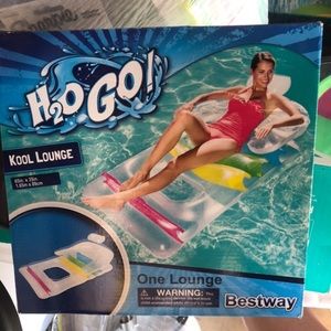 H2O Go Pool Float Lounge Chair Mat 65x35  Summer Float Arm Head Rest